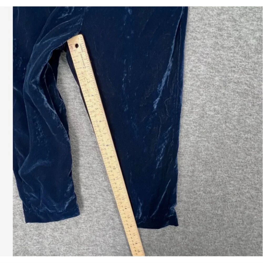 Gymboree Pants Girls XS 4 Navy Crushed‎ Velvet Velour Jogger Winter Glam Nwt